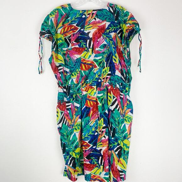 Lauren Ralph Lauren Dress Womens Large Swim Coverup Tropical Beach Pool Travel L - Picture 2 of 9